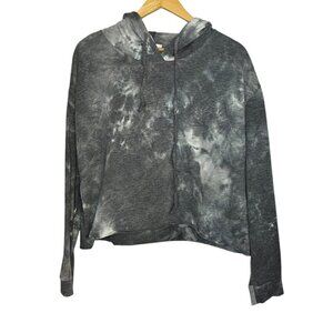5/$25 J For Justify Women's M Cropped Sweatshirt Lightweight Gray Tie Dye Casual